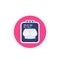 Mammogram icon on white, vector