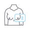 mammogram line icon, outline symbol, vector illustration, concept sign