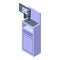 Mammography machine care icon, isometric style