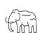 mammoth animal line icon vector illustration