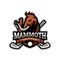 Mammoth head mascot logo for the Golf team logo.