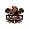 Mammoth head mascot logo for the Lacrosse team logo.