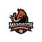 Mammoth head mascot logo for the Volleyball team logo.