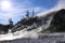 Mammoth Hotspring in the Morning Sun