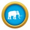 Mammoth icon blue vector isolated