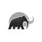 Mammoth icon in illustrator design isolated on white background.