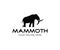 Mammoth logo design. Ancient animal vector design