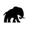 Mammoth sign black icon. Vector illustration eps 10