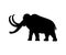 Mammoth silhouette extinct mammalian animal