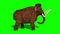 Mammoth walk Prehistoric Animal Jurassic 3D Rendering Greenscreen Chroma Key