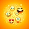 Mamy emoji icon on the orange background