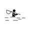 Man adventure fishing river leisure icon. Element of pictogram adventure illustration