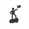 Man adventure flag mountain icon. Element of pictogram adventure