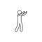 Man, agree icon. Element of man pointing finger thin line icon