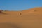 Man alone dune desert sahara