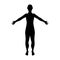 Man anatomy silhouette isolated icon