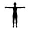 Man anatomy silhouette isolated icon