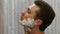 Man applies shaving foam