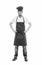 Man in apron. Confident mature handsome man white background. Cooking as professional occupation. Uniform for cooking