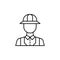 man, archaeologist, avatar icon. Simple line, outline vector elements of archeology for ui and ux, website or mobile application