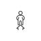 Man and arrow up line icon
