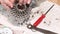 A man is assembling the ratchet of the rear wheel of a mountain bike. Do-it-yourself mountain bike repair at home. Close-up