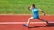 Man athlete run to achieve great result. How run faster. Speed training guide. List ways to improve running speed