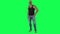 Man with athletic body in green screen with sunglasses and black sunglasses and