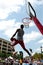 Man Attempts Reverse Jam In Outdoor Slam Dunk Competition