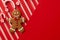 man background holiday december decoration gingerbread christmas delicious red food sweet cookie. Generative AI.