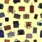 Man bag vector manlike fashion handbag or business briefcase and leather notecase or wallet of businessman illustration