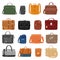 Man bag vector men fashion handbag or business briefcase and leather notecase of businessman illustration manlike bagged