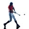 Man baseball player silhouette isolated