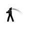 Man batter baseball glyph icon. Element of baseball sport illustration icon. Signs and symbols can be used for web, logo, mobile