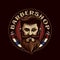 Man with bearded and barbershop icon logo