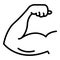 Man biceps icon, outline style