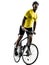 Man bicycling mountain bike happy joy silhouette