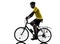 Man bicycling mountain bike silhouette