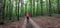Man biking in a fairlytale forest