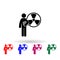 man with biochemical degree multi color icon. Simple glyph, flat  of student degree icons for ui and ux, website or mobile
