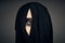 man in black mask halloween horror ghost dark background