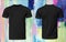 Man Black T-shirt Mockup, Unisex Fashion Illustration Clothes, Men Blank Tshirt Template, Realistic Font Back 3D Shirt