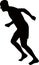 A man body runing, silhouette vector