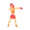 Man In Boxing Gloves And Helmet Box Martial Arts Fighter, Fighting Sports Professional In Traditional Fighting Sportive