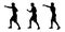 Man boxing silhouettes set 2