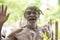 Man with broken teeth from chewing bethel nuts, Solomon Islands