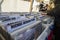 Man browsing vinyl album in a record store