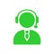 man, call, head phone, custom care , business customer support service green icon