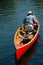 Man in canoe