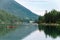 A man in a canoe on  lazy lake , canada